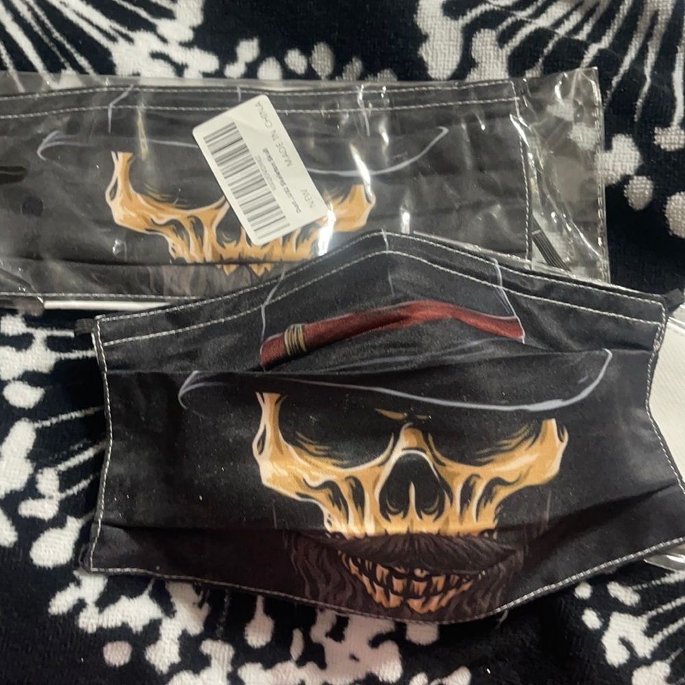 New set/2 Skeleton skull face masks